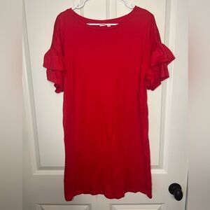 GAP Ruffle Sleeve T-Shirt Dress